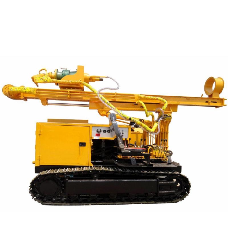 Solar Power Photovoltaic Crawler Ground Drilling Pile Driver Construction Machinery