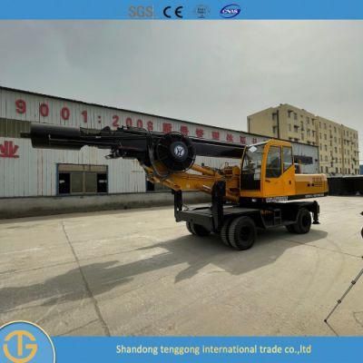 Wheel Type Hydraulic Rotary Drill Machine Piling Rig China Suppiler