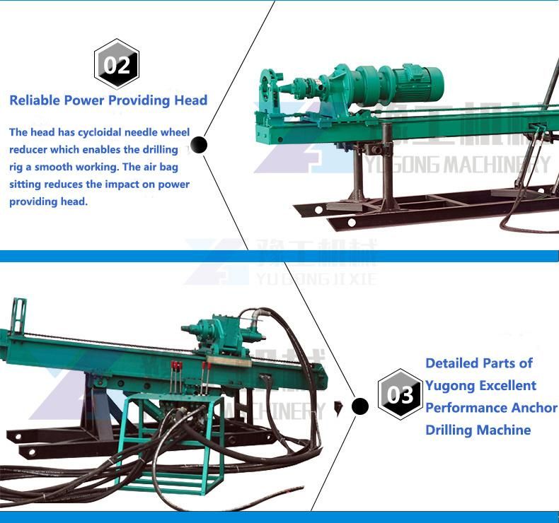 10-80m Drilling Depth Hydraulic Anchor Drilling Machine