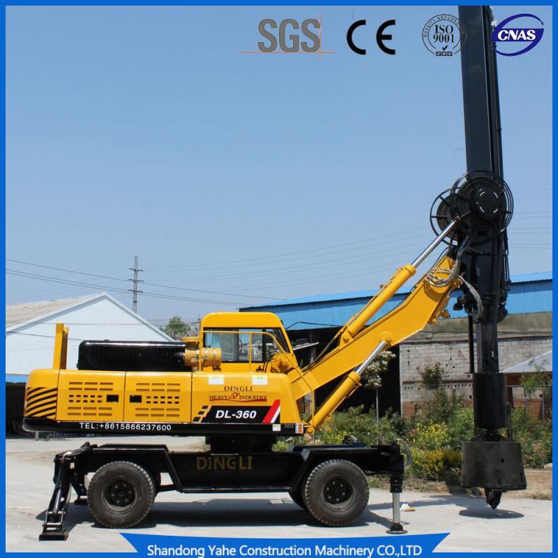 20m Depth Small Rotary Hydraulic Pile Driver for Engineering Foundation Construction/Water Well/Mining Excavating
