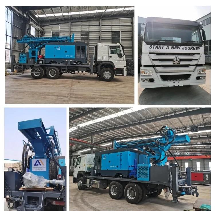 Dminingwell Mini Mounted Truck Water Well Drilling Rigs Machine and Compressor Trucks for Sale Truck