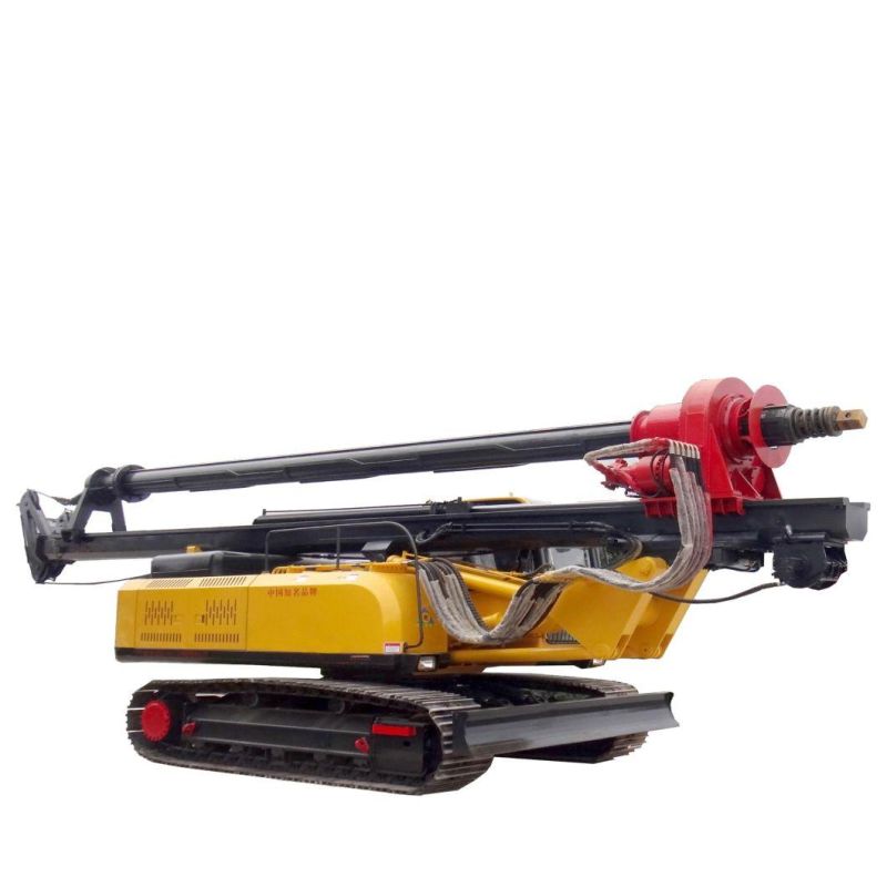 35m Crawler Base Water Well Drilling Rig Machine Driven by Diesel Engine with 35m Drilling Depth Pneumatic DTH