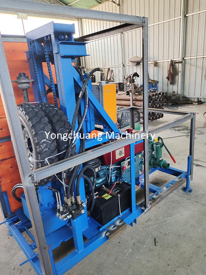 Hydraulic Water Drill Rig with Water Pipe and Water Pump