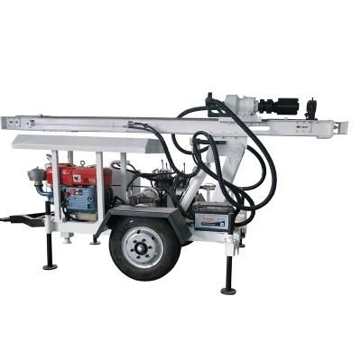 Small Portable Trailer Hydraulic Control Water Well Drilling Rig