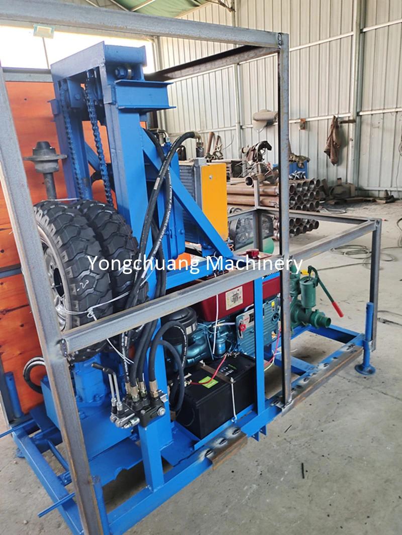 Hydraulic Water Well Drilling Machine for 100m with Electric Starter Function