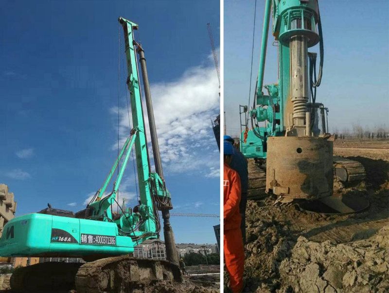 Hf168A Low Cost Production Crawler Type Hydraulic Piling Rig