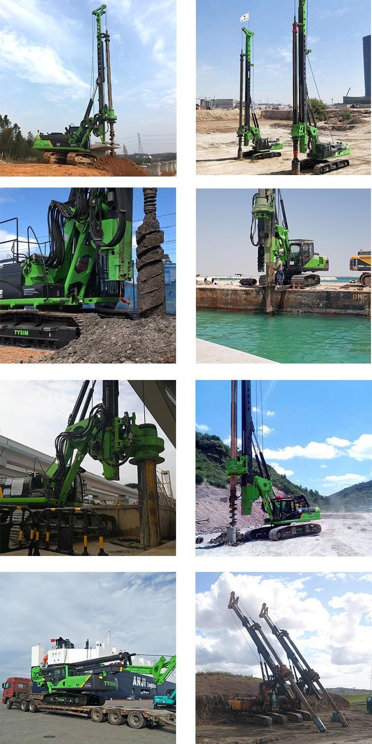 Tysim Drilling 22m Depth Foundation Pile Machine Kr60 Excavator Mini Piling Rig