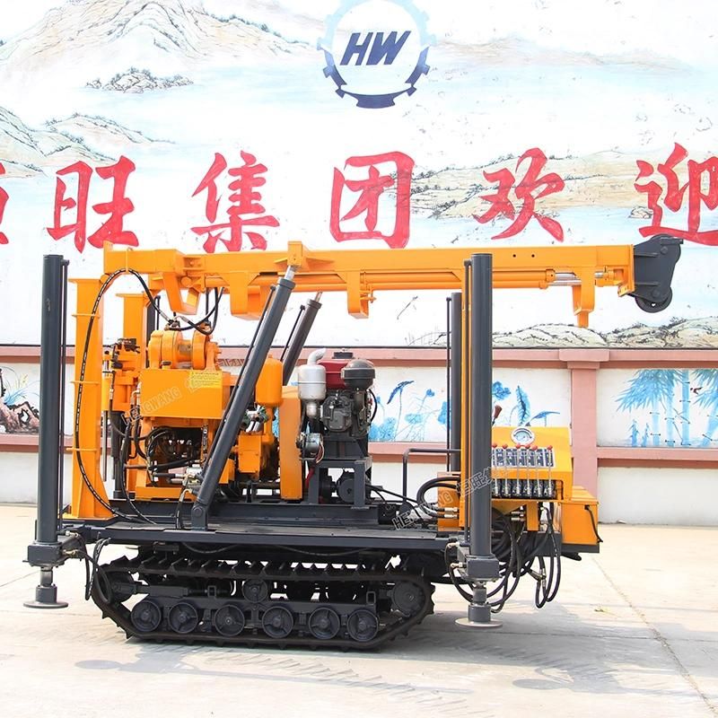 Hydraulic Lifting Tower Crawler 160m Water Well Drilling Rig Machine