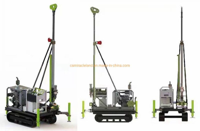 Portable Hydraulic Rotary Head Diamond Wireline Core Sample Drilling Rig (MD800/1000)