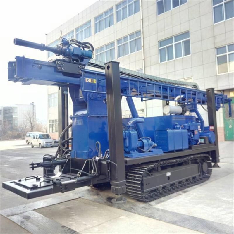 600meters Deep Depth Crawler Hydraulic Hard Rock Water Well Drilling Rig Machine