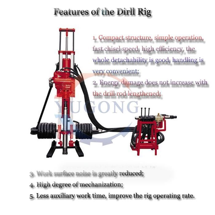 Manual Portable DTH Air Compressor Hammer Drilling Rig Swivel Drilling Rig for Slope Protection