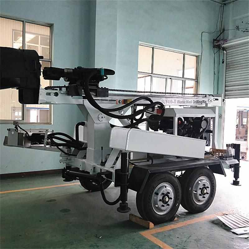 200meters Hydraulic Trailer Drilling Rig Machine for Water Well Borehole