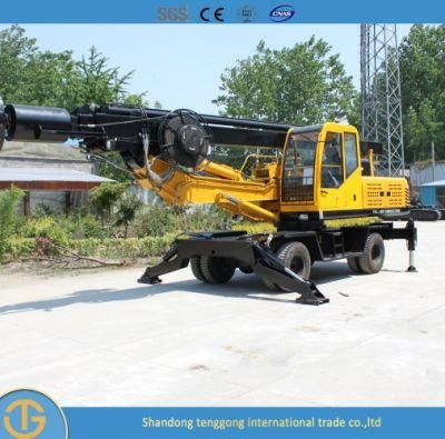 High Efficiency Wheeled Road Guardrail Pile Driver Drilling Pile Machine Core Drilling Rig