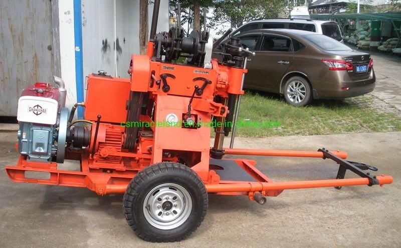 Portable Trailer Mobile Hydraulic Core Drilling Rig (150m)