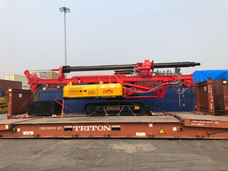 Construction Hydraulic Auger Drilling Rig with Crawler Chassis Undercarriage
