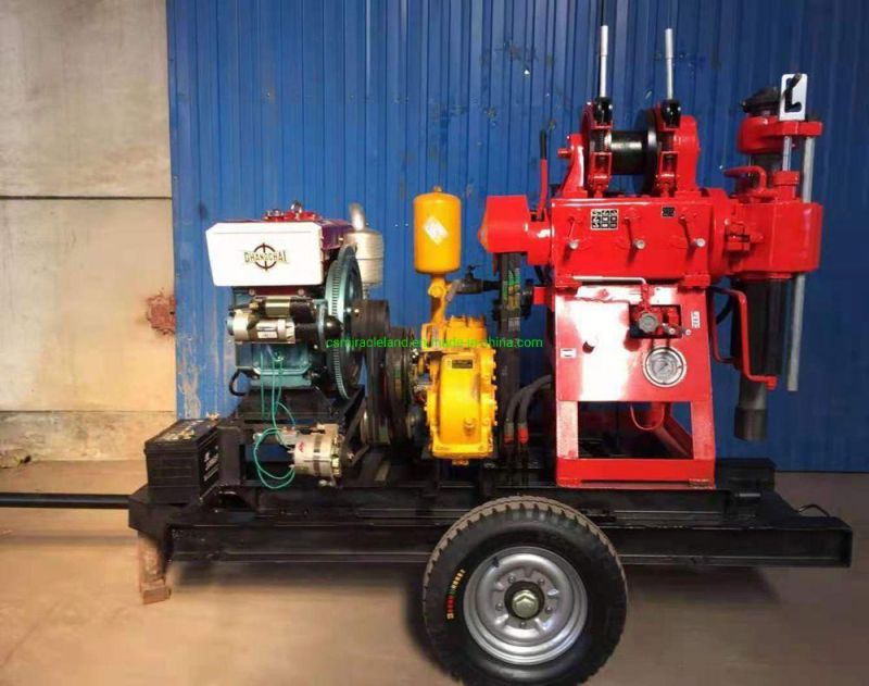 Portable Trailer Mounted Mud Pump Drill Water Well Drilling Rig (XY-200)