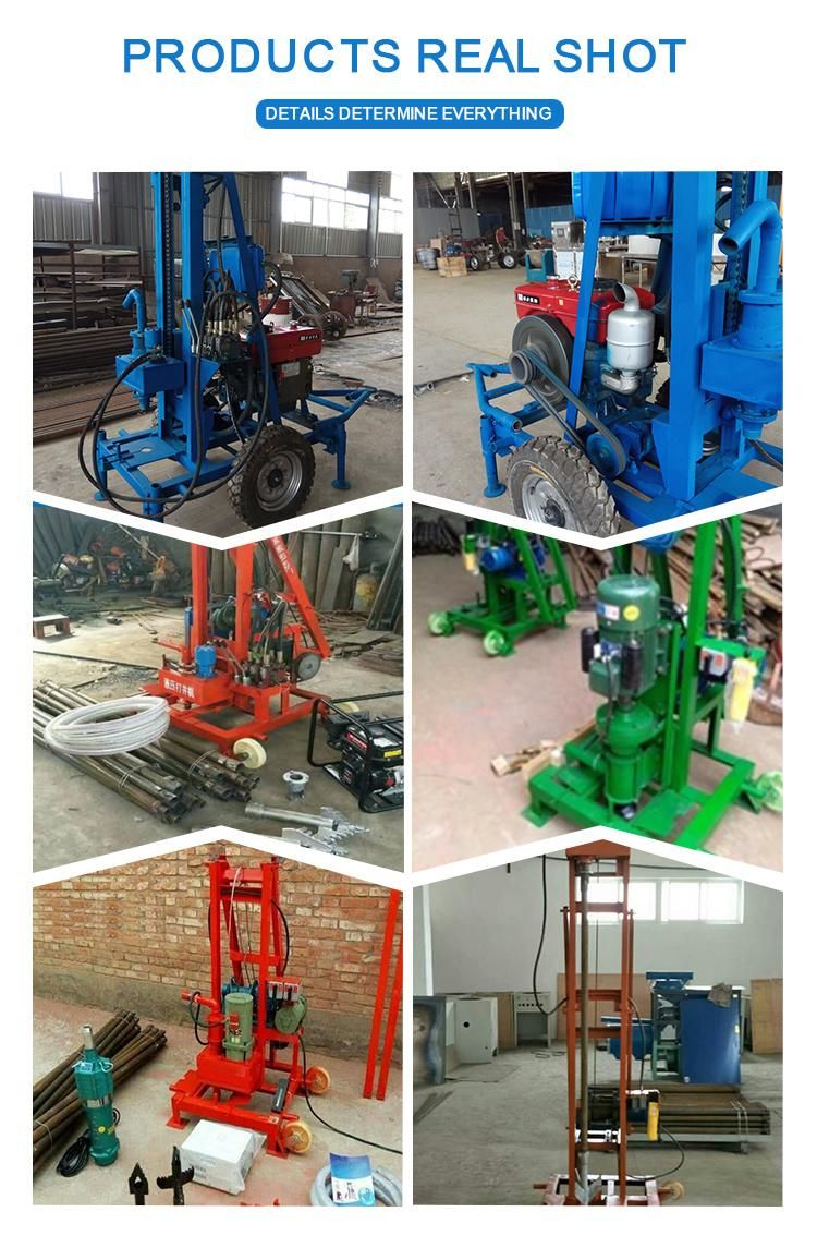 Portable Diesel Engine Rock Water Well Borehole Drilling Rig