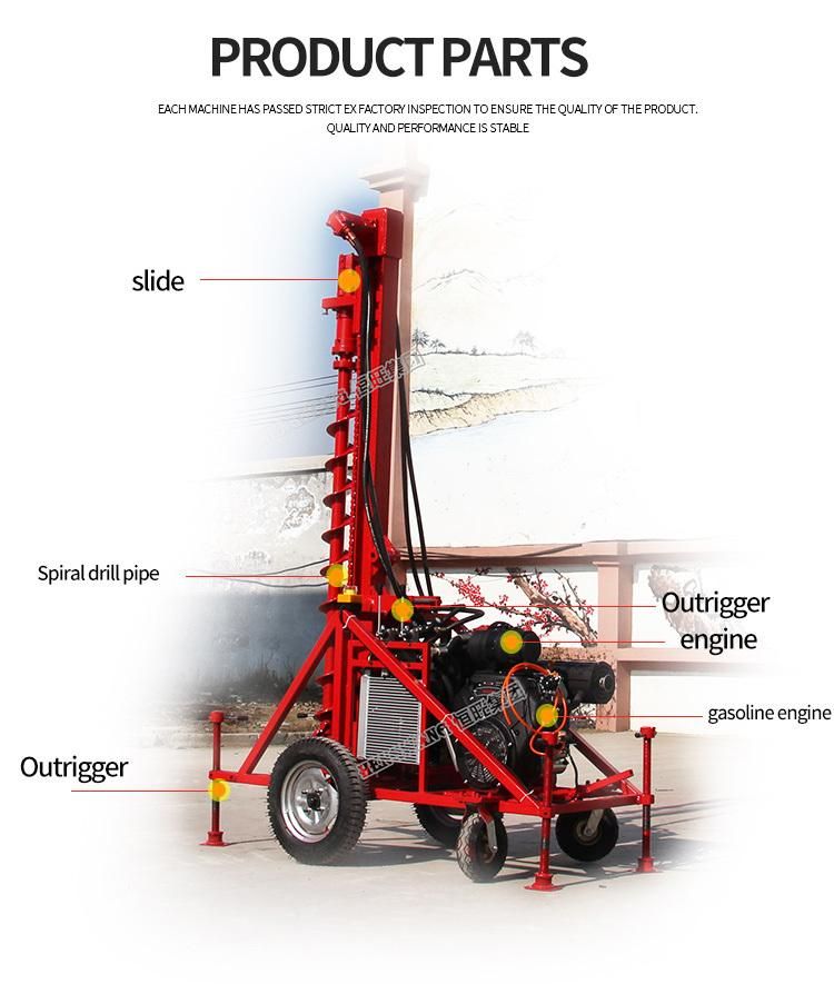 Portable Pneumatic Rock Borehole Drilling Rig