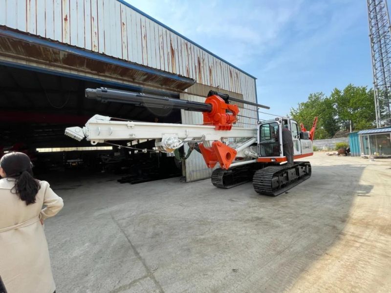 Piling Driving, Auger Driver, Dr-160m Continuous Flight Augering Cfa Long Spiral Rotary Drilling Rig Max Piling Depth 20m