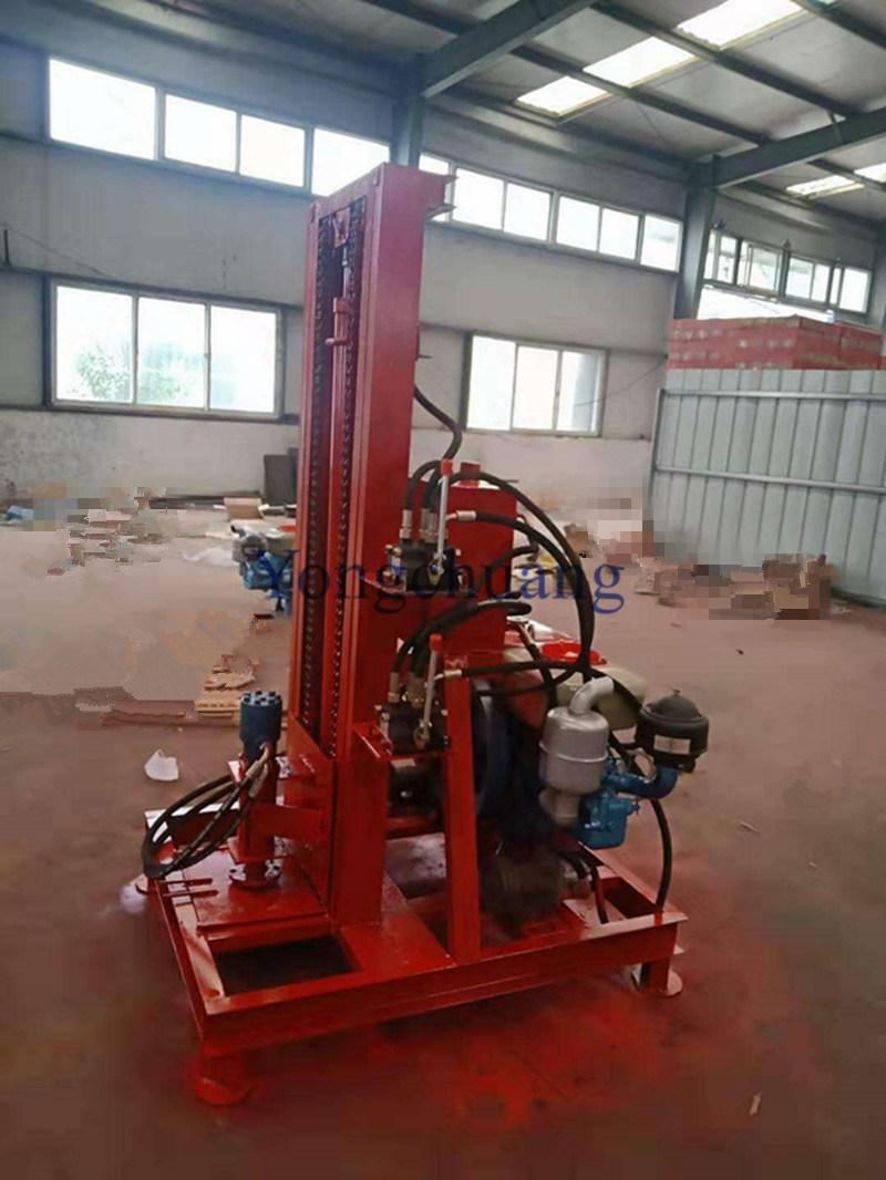 Hydraulic Water Well Rotary Drilling Rig Machine with Drill Bit and Drill Pipe