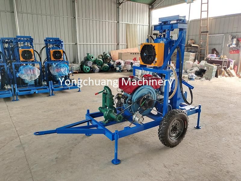 Hydraulic Drill Rig Machine with Water Pipe and Water Pump