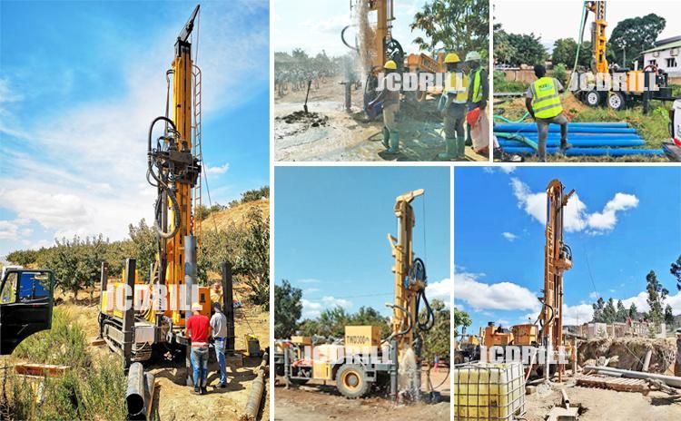 Trailer Mounted Air Water Well Drilling Rig Trailer Portable Mud Rotary Drilling Rig