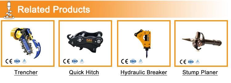 Competitive Price Hydraulic Mini Excavator Earth Auger Attachment Soil Drilling Hole Digger Machine