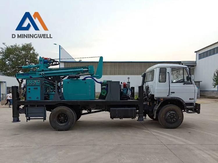 100m-800m Water Well Drilling Rig Truck Mounted Air Compressor Mud Pump Drill Rig