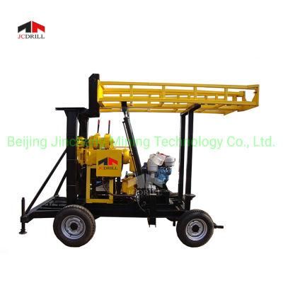 200m Trailer Mounted Full Hydraulic Drilling Rig Water Well