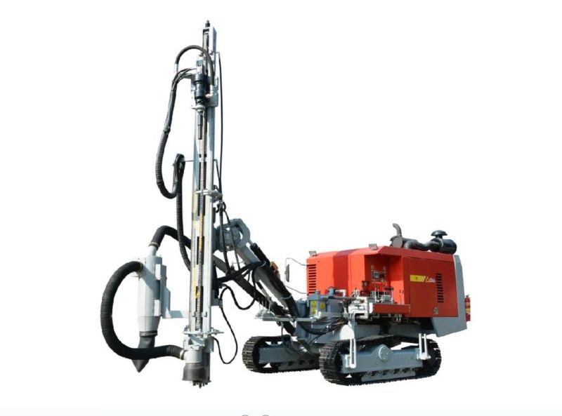 30m Depth Hydraulic Rock Drill Drilling Rig Gia B1 with 10.5m3/Min Screw Air Compressor