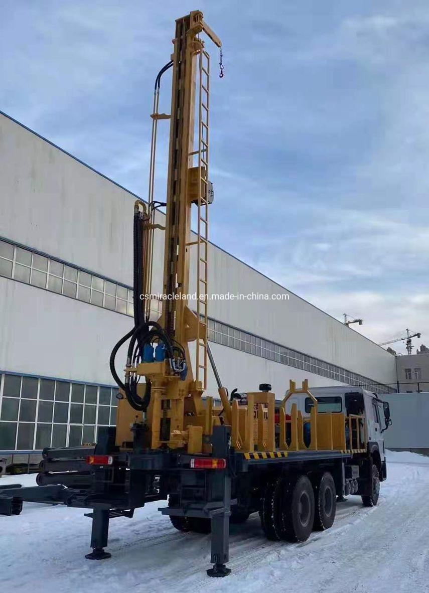 Truck Mounted Hydraulic Rotary Head Borehole Water Well Drilling Rig with Air Compressors/Mud Pump