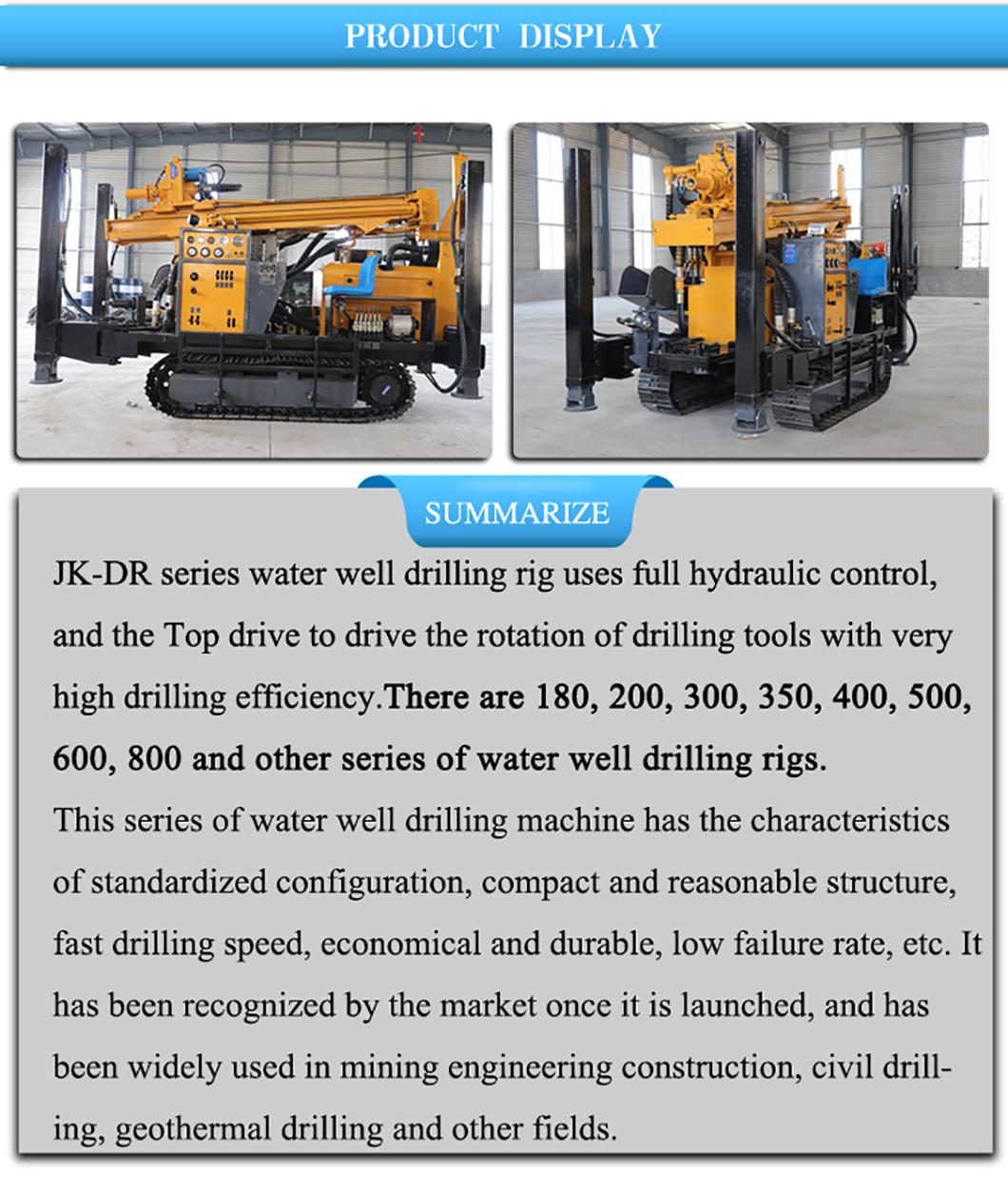 200 Meter Steel Crawler Portable Water Well Drilling Rig