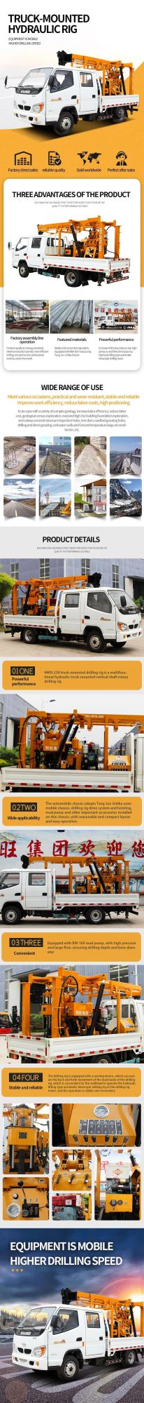 1 Year Warranty and Truck Mounted Water Well Drilling Rig