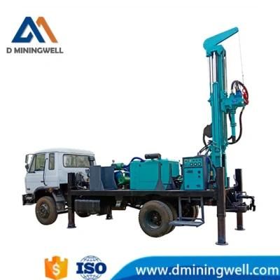 300 Meters Water Well Drilling Rig with Air Compressor Borewell Rig Truck Mounted Drilling Rig for Sale