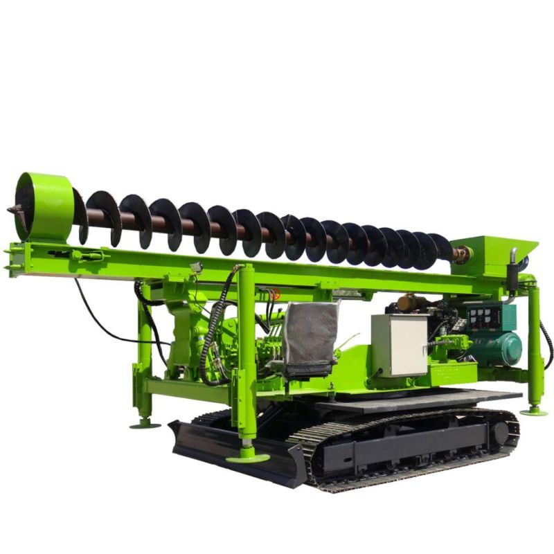 Factory Price Hydraulic Guardrail Foundation Pile Driver Crawler 360-6 Long Screw Economical Water Well Pile Driving Machine