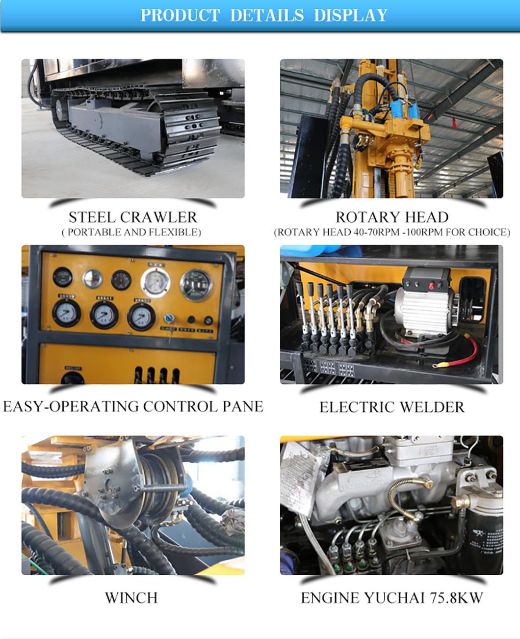 Jk-Dr300 300m Depth Hydraulic Crawler Type Rotary Drilling Rig Machine