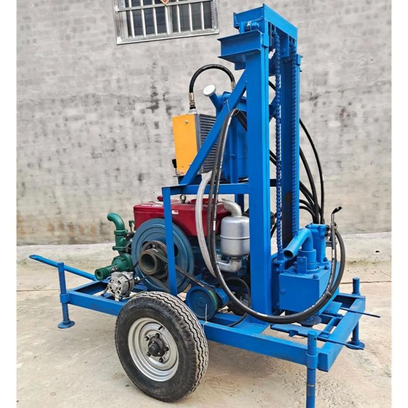Diesel 130m-150m Drill Rotary Hydraulic Portable Well Drilling Rig with Good Price