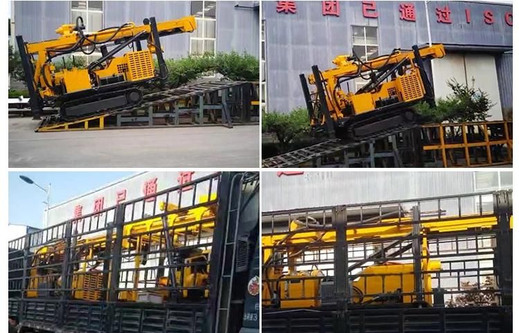 Borehole Drilling Machine 180m Drilling Depth Air Compressor Crawler Impactor Water Well Drilling Rig for Sale