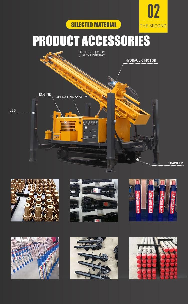 400m Depth Rock Drilling Machine / Air DTH Water Well Bore Hole Drilling Rig