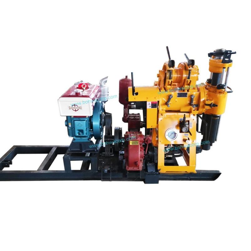 Small Portable Mine Exploration Drilling Rig on Sliding Skid Base