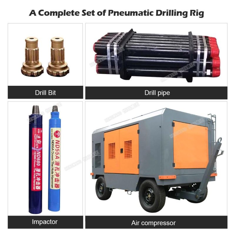 Exploration Crawler Pneumatic Portable Drilling Rig for Open Pits Mining