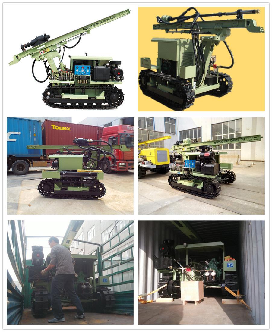 90-400mm Crawler Hydraulic Mine Photovoltaic Solar Spiral Pile Drill Blasting Construction Drilling Rig