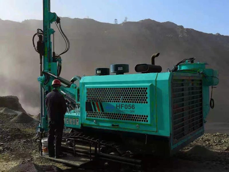 Double Locked Mobile Diesel Portable DTH Drill Rig 90-150mm Drilling Diameter