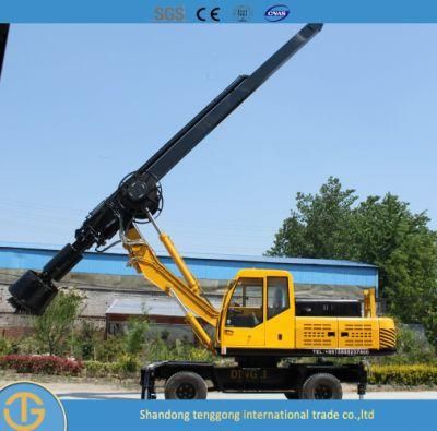 Consrtuction Drilling Machinery Dl-360 Wheeled Drilling Rig for Water Well Drilling /Soil Rock Drilling /3m Hole Pilling with High Precision