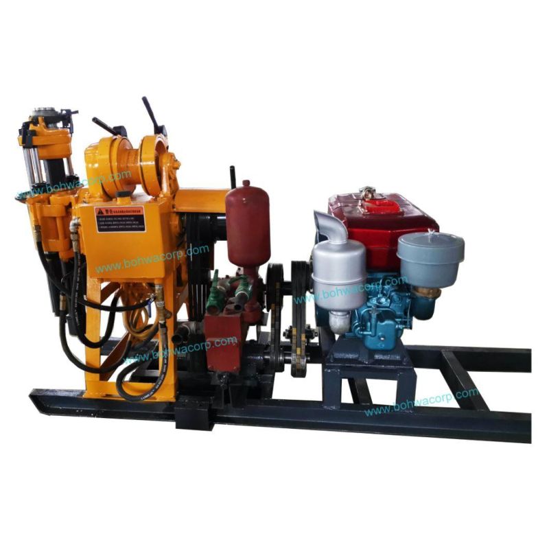 Small Portable Mine Exploration Drilling Rig on Sliding Skid Base