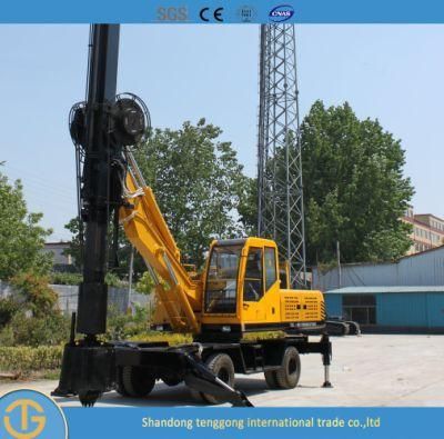 Micro Pile Wheel Cylinder Head Hydraulic System Auger Boring Oil Surface Drilling Rig