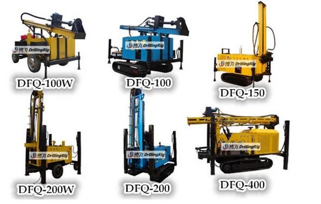100m Small Cheap Tractor Rock Drilling Rig for Water