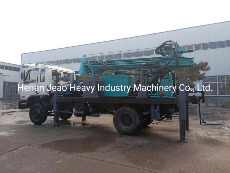 350m Truck Mounted Top Drive Head Hydraulic Borehole Water Well Drilling Rig