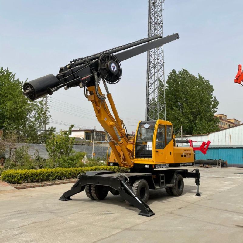 Consrtuction Drilling Machinery Dl-360 Wheeled Drilling Rig for Water Well Drilling /Soil Rock Drilling /3m Hole Pilling with High Precision/Flexible Transit