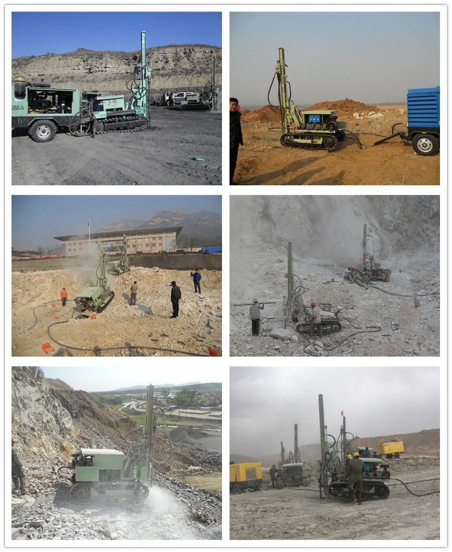 Track Mounted Mine Blasting Hole Air Comressor Drilling Rig DTH Drill